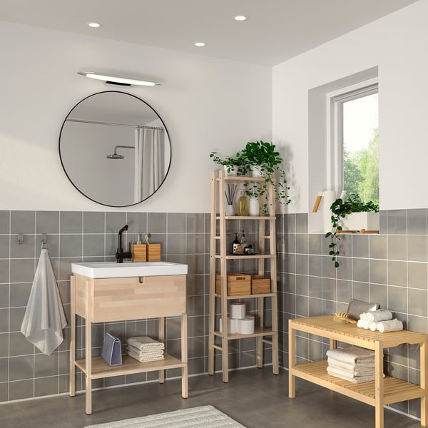 LINDBYN Specchio, nero, 80 cm