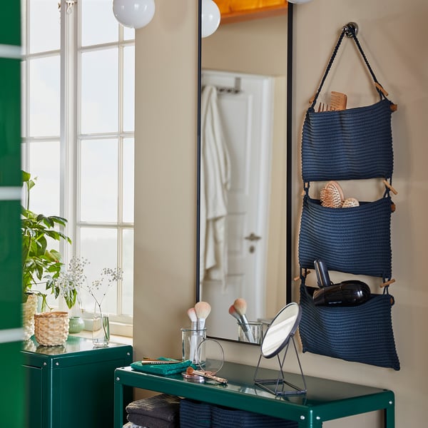 LINDBYN Specchio, nero, 40x130 cm