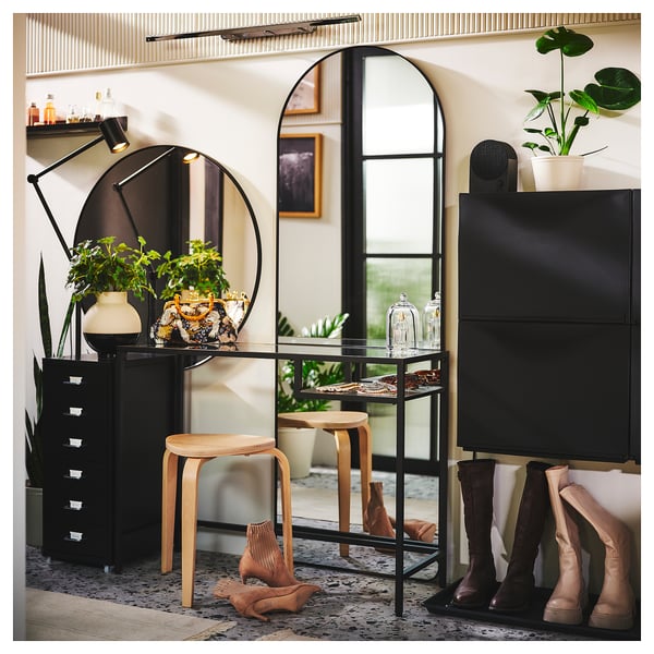 LINDBYN Specchio, nero, 60x170 cm