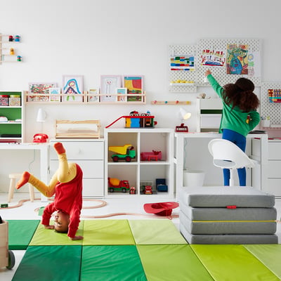 LOBERGET / SIBBEN Sedia da scrivania per bambini, bianco