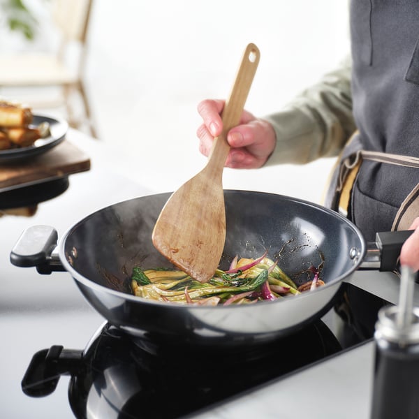 MAJFISK Utensili da cucina, 3 pezzi, acacia