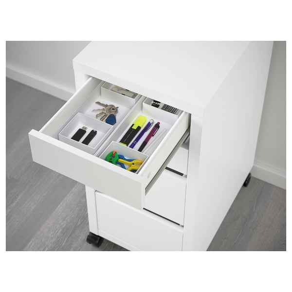 MALAREN Set di 7 scatole, bianco