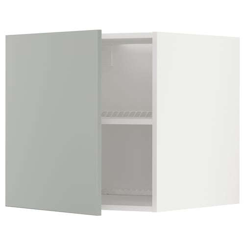METOD Elemento top per frigo/congelatore, bianco/Havstorp grigio chiaro, 60x60 cm