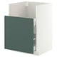 METOD / MAXIMERA Mob base lavello TALLSJÖN, bianco/Aspudden grigio scuro-verde, 60x60 cm