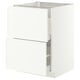 METOD / MAXIMERA Mobile 2 frontali/2 cassetti alti, bianco/Aspudden bianco opaco, 60x60 cm