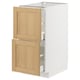 METOD / MAXIMERA Mobile 2 frontali/2 cassetti alti, bianco/Forsbacka rovere, 40x60 cm