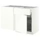 METOD / MAXIMERA Mobile base ang/cassetto/elem estr, bianco/Aspudden bianco opaco, 128x68 cm