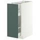 METOD / MAXIMERA Mobile base e accessori estraibili, bianco/Aspudden grigio scuro-verde, 30x60 cm