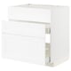 METOD / MAXIMERA Mobile lavello/3frontali/2cassetti, bianco Enköping/bianco effetto legno, 80x60 cm
