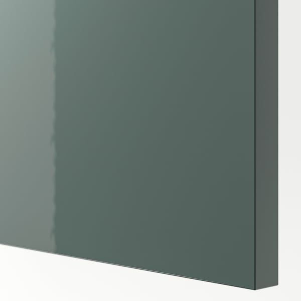 METOD / MAXIMERA Mobile lavello/3frontali/2cassetti, bianco/Kallarp grigio-verde scuro lucido, 60x60 cm