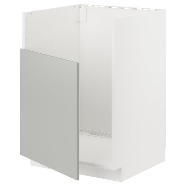 METOD Mob base lavello TALLSJÖN, bianco/Havstorp grigio chiaro, 60x60 cm