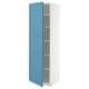 METOD Mobile alto con ripiani, bianco/Lerhyttan blu, 60x60x200 cm