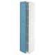 METOD Mobile alto con ripiani, bianco/Lerhyttan blu, 40x60x200 cm