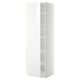 METOD Mobile alto con ripiani, bianco/Ringhult bianco, 60x60x200 cm