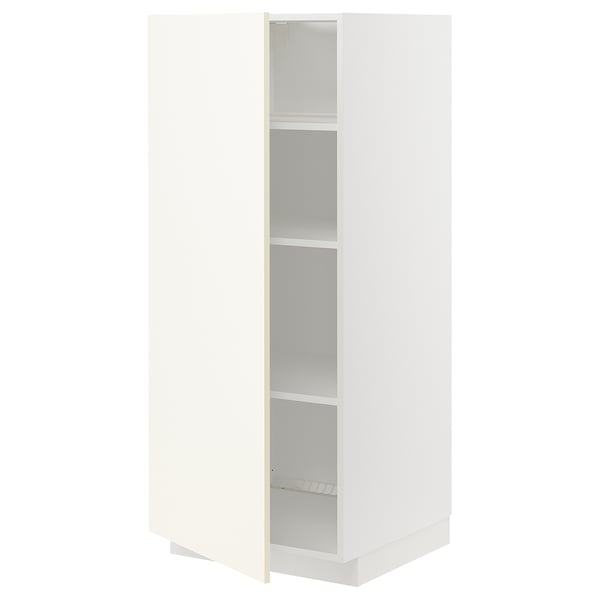 METOD Mobile alto con ripiani, bianco/Vallstena bianco, 60x60x140 cm