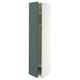 METOD Mobile alto con ripiani/cestello, bianco/Aspudden grigio scuro-verde, 40x60x200 cm