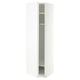 METOD Mobile alto con ripiani/cestello, bianco/VOXTORP bianco opaco manico verticale, 60x60x200 cm