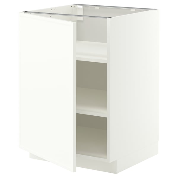 METOD Mobile base con ripiani, bianco/Aspudden bianco opaco, 60x60 cm