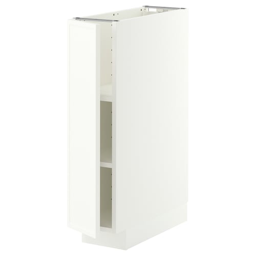 METOD Mobile base con ripiani, bianco/Aspudden bianco opaco, 20x60 cm