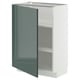 METOD Mobile base con ripiani, bianco/Kallarp grigio-verde scuro lucido, 60x37 cm