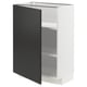 METOD Mobile base con ripiani, bianco/Nickebo antracite opaco, 60x37 cm