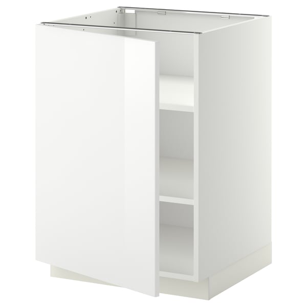 METOD Mobile base con ripiani, bianco/Ringhult bianco, 60x60 cm