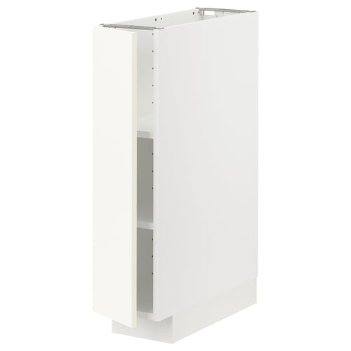 METOD Mobile base con ripiani, bianco/Vallstena bianco, 20x60 cm
