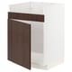 METOD Mobile base per lavello 1vas HAVSEN, bianco/Sinarp marrone, 60x60 cm