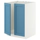 METOD Mobile base per lavello + 2 ante, bianco/Lerhyttan blu, 60x60 cm