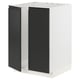 METOD Mobile base per lavello + 2 ante, bianco/Upplöv antracite opaco, 60x60 cm