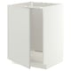 METOD Mobile base per lavello, bianco/Aspudden grigio chiaro, 60x60 cm