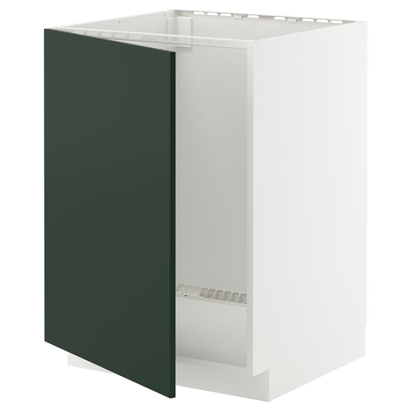 METOD Mobile base per lavello, bianco/Havstorp verde intenso, 60x60 cm