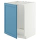 METOD Mobile base per lavello, bianco/Lerhyttan blu, 60x60 cm