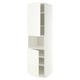 METOD Mobile microonde, 2 ante/ripiani, bianco/Aspudden bianco opaco, 60x60x220 cm