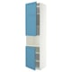 METOD Mobile microonde, 2 ante/ripiani, bianco/Lerhyttan blu, 60x60x240 cm