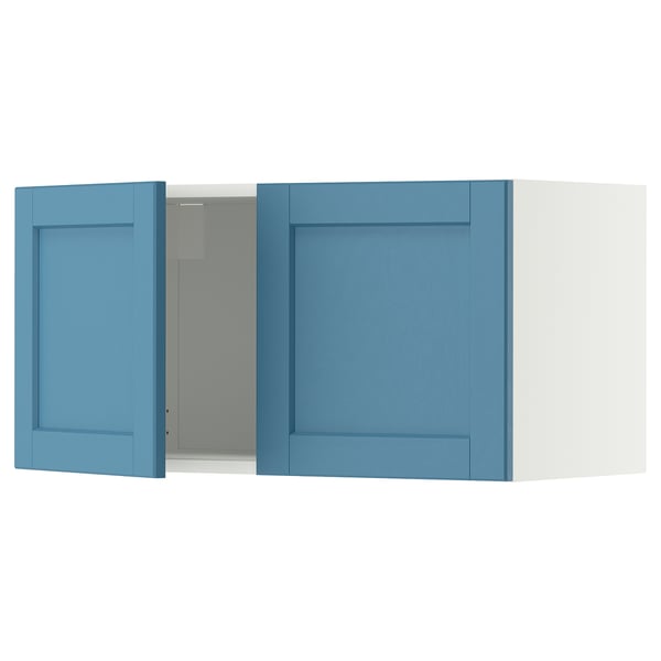 METOD Pensile con 2 ante, bianco/Lerhyttan blu, 80x40 cm