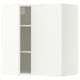 METOD Pensile con ripiani/2 ante, bianco/Aspudden bianco opaco, 80x80 cm