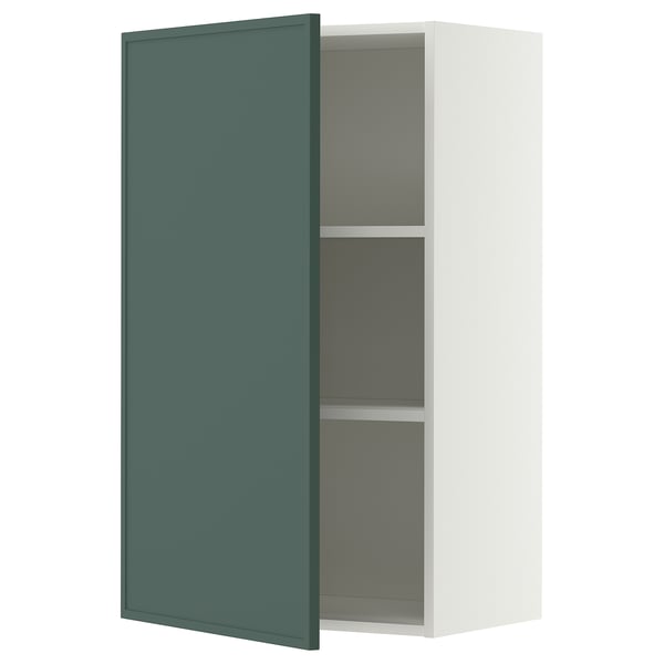 METOD Pensile con ripiani, bianco/Aspudden grigio scuro-verde, 60x100 cm