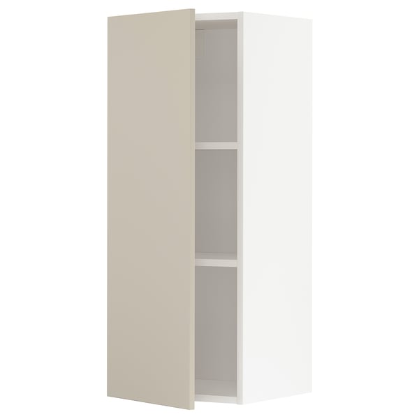 METOD Pensile con ripiani, bianco/Havstorp beige, 40x100 cm
