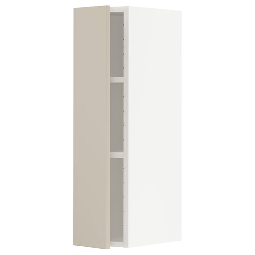 METOD Pensile con ripiani, bianco/Havstorp beige, 20x80 cm