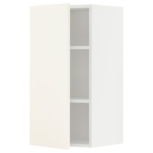 METOD Pensile con ripiani, bianco/Vallstena bianco, 40x80 cm