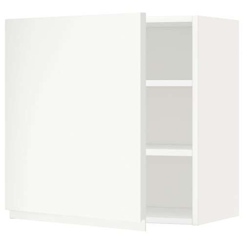 METOD Pensile con ripiani, bianco/Voxtorp bianco opaco, 60x60 cm