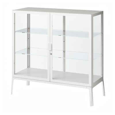 MILSBO Vetrina, bianco, 101x100 cm