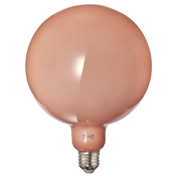 MOLNART Lampadina a LED E27 150 lumen, globo arancione-rosa, 150 mm