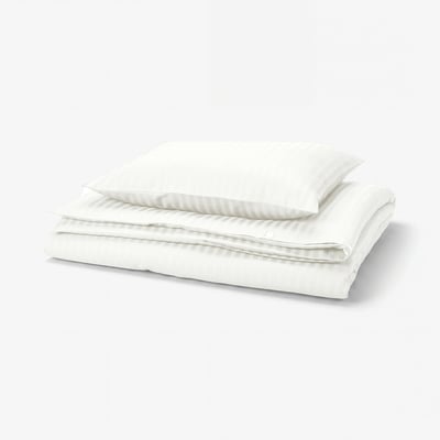 NATTJASMIN Copripiumino e federa, bianco, 150x200/50x60 cm