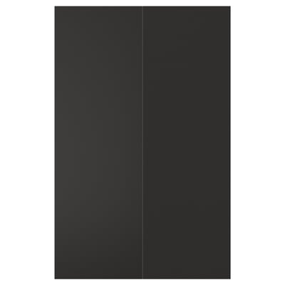 NICKEBO Set 2 ante per mobile base angolare, opaco antracite, 25x80 cm