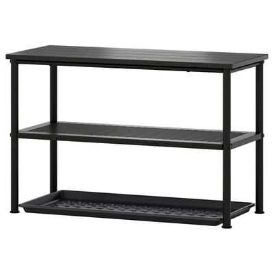 NIPÅSEN / BAGGMUCK Set mobili ingresso, 2 pezzi, nero/grigio