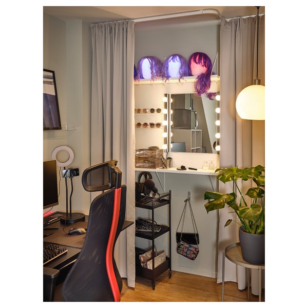NISSAFORS Carrello, nero, 50.5x30x83 cm