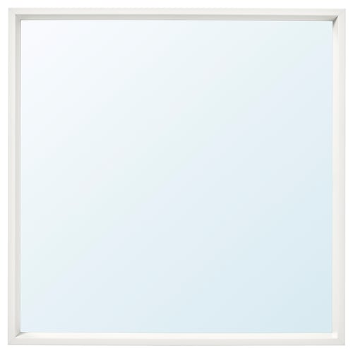 NISSEDAL Specchio, bianco, 65x65 cm