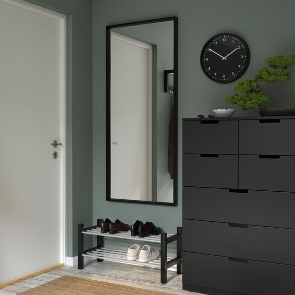 NISSEDAL Specchio, nero, 65x150 cm
